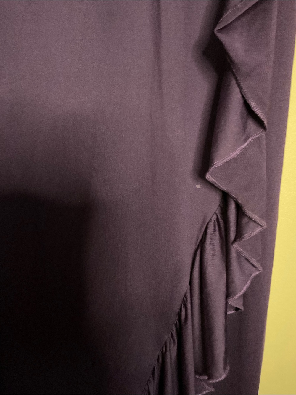 Plus Size Ruffled Wrap Maxi Dress in Deep Purple - Picture 4 of 6